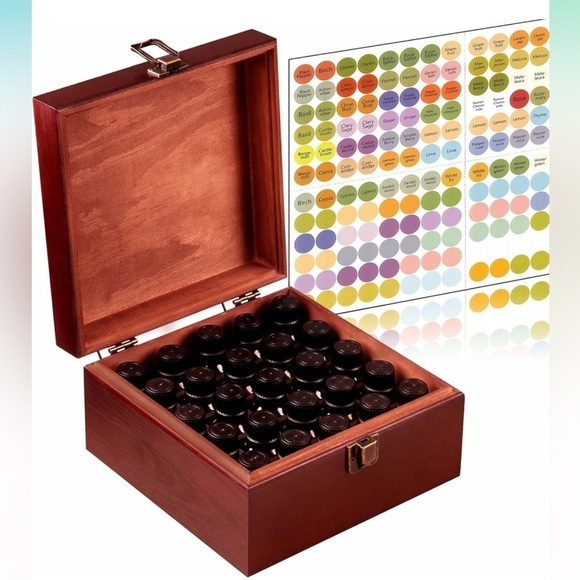 Essential Oil Storage Box Organizer 25 Bottle Holds 5-15ml & 10ml Roller Bottles - Picture 2 of 3